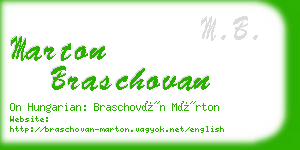 marton braschovan business card